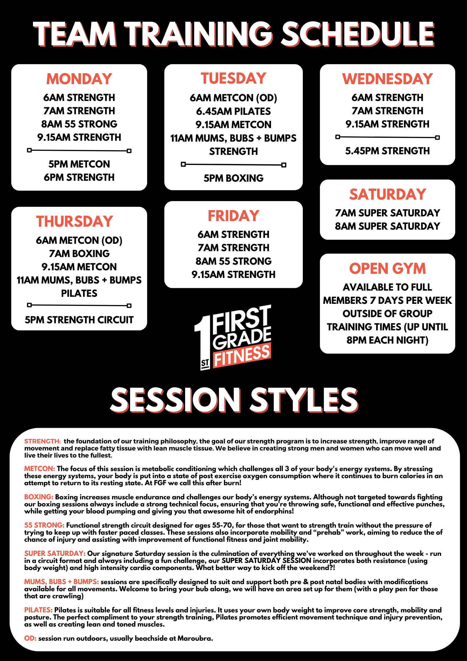 First Grade Fitness Group & Personal Training Sydney